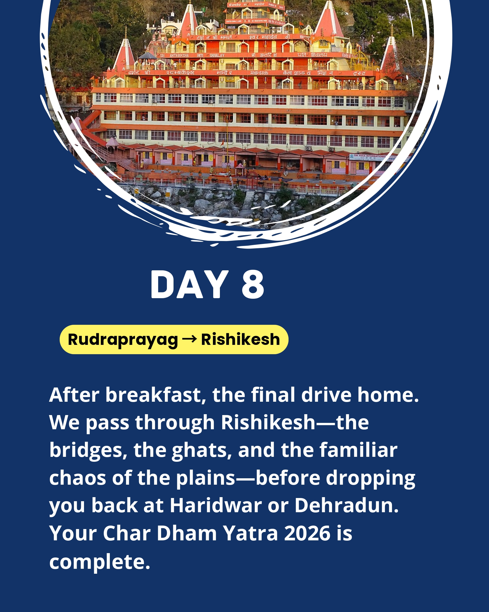 Char Dham temple darshan and sightseeing package details